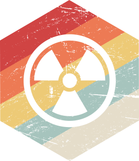 Retro Vintage Nuclear Radiation Symbol Magnet