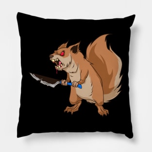 Monster animals - horror knife squirrel Pillow