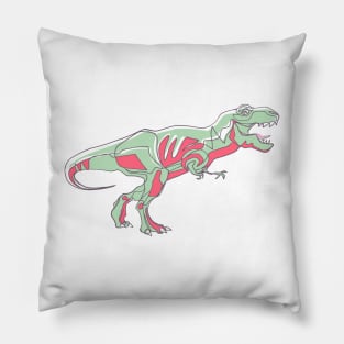 Hand drawn T-rex dinosaur vector illustration Pillow