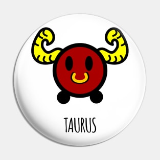 Horoscope - Cute zodiac – Taurus (white) Pin