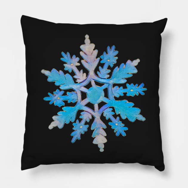 snowflake Pillow by dreamtravel