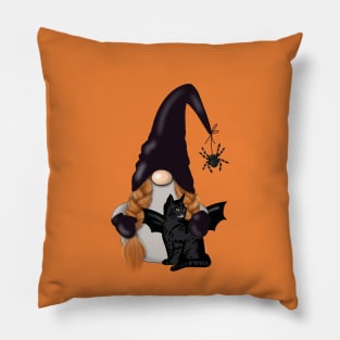 Halloween - Gnome  , Black Cat  and Spider Pillow