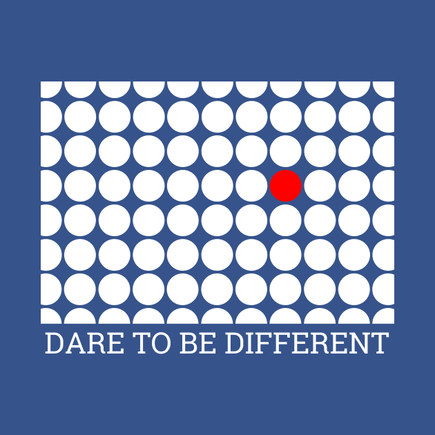 DARE TO BE DIFFERENT red and white dots by skstring