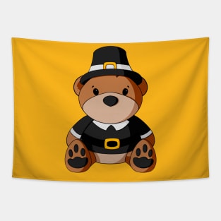 Boy Pilgrim Teddy Bear Tapestry