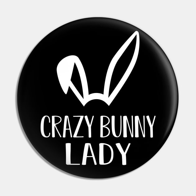 Bunny - Crazy Bunny Lady Pin by KC Happy Shop