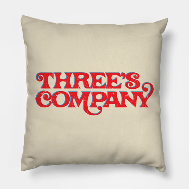 Threes Company Text Design Pillow by Trendsdk