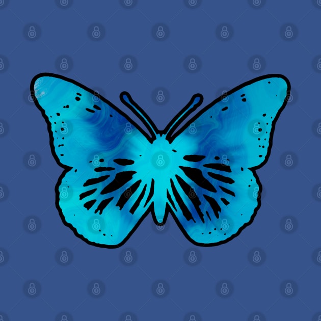 Blue Marble Butterfly by ontheoutside