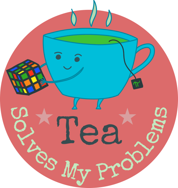 Tea Solves My Problems - cute cup of tea on yellow Kids T-Shirt by Green Paladin