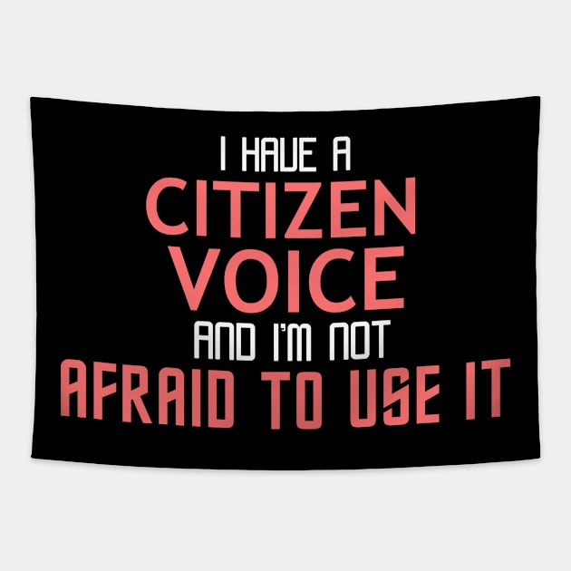 Citizen Voice Cool Typography Job Design Tapestry by Stylomart