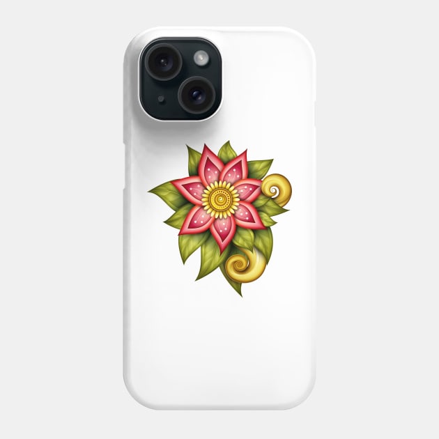 Beautiful Abstract Colored Floral Composition Phone Case by lissantee