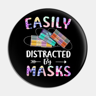 Easily Distracted By Masks Pin