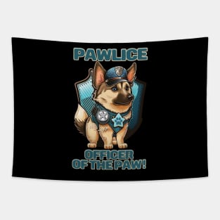 Pawlice Officer of the Paw - Police K9 Dog Tapestry