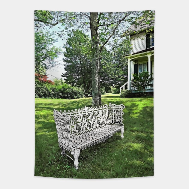 Suburbs - Garden Bench Tapestry by SusanSavad