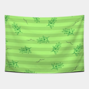 Green Leaves Pattern Tapestry