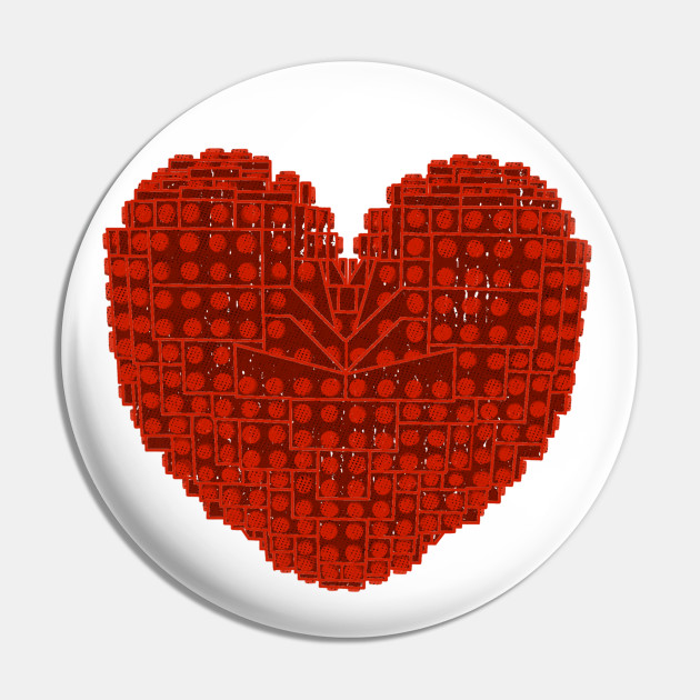 Lego heart brooch hot sale