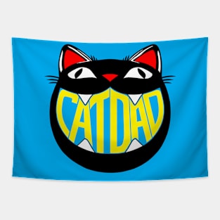 Vintage Inspired Cat Dad Graphic Tapestry