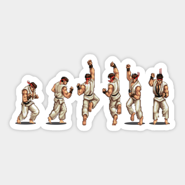 Street Fighter 2 Ryu Shoryuken Ryu Street Fighter Sticker Teepublic