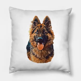 Brown German Shepherd Pillow