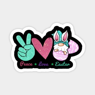 Peace Love Eaester Gnomes Happy Easter Bunny Women Magnet