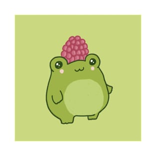 Cute Kawaii Frog Wearing a Raspberry Hat T-Shirt