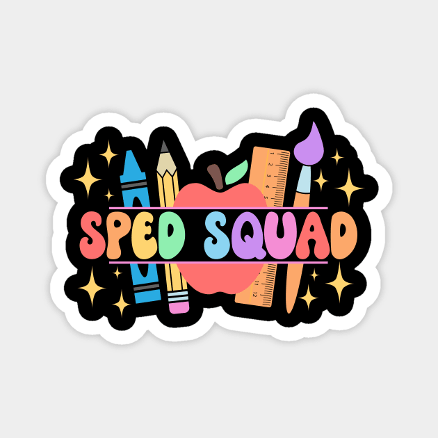 Sped Squad Special Education Teacher - Sped Teacher Magnet by fromherotozero