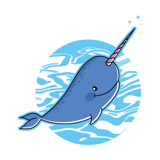 Kawaii narwhal - unicorn of the sea T-Shirt