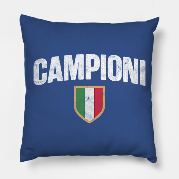 Italy Champions Campioni Distressed Pillow by teecloud