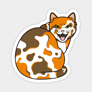 Angry Calico Cat Magnet