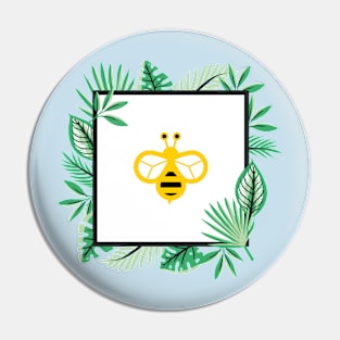 honeybee in plant frame Pin