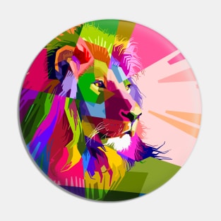 Lion Artwork Pin