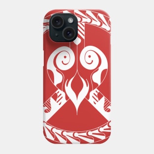 heart and peace symbol Phone Case