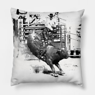 Rodeo Bull Rider Pillow