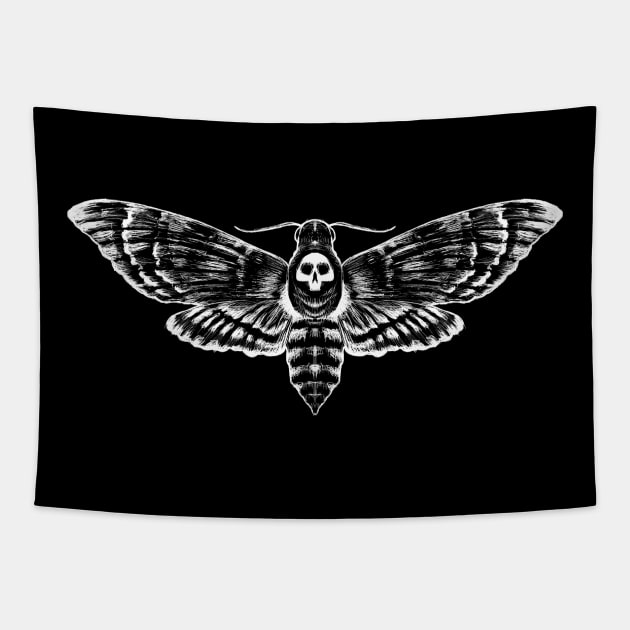 Dark Academia Death's-Head Hawkmoth Tapestry by AtomicBullfrog