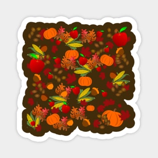 Fall Season Pattern Design #1 Magnet