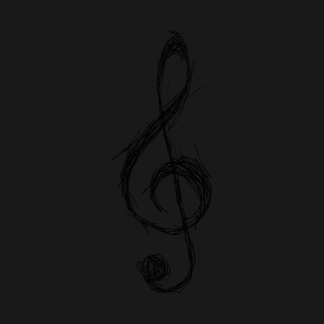 Sketched Treble Clef by MacSquiddles