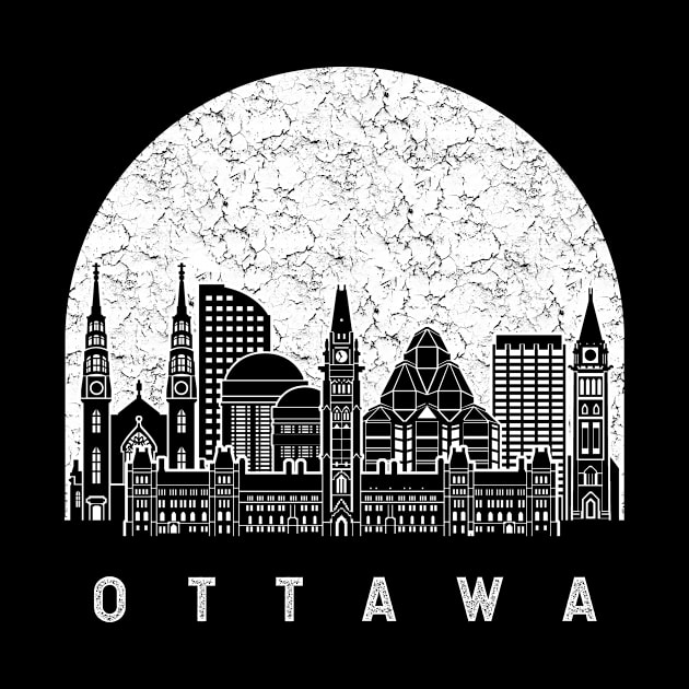 Ottawa Canada Skyline by ThyShirtProject - Affiliate