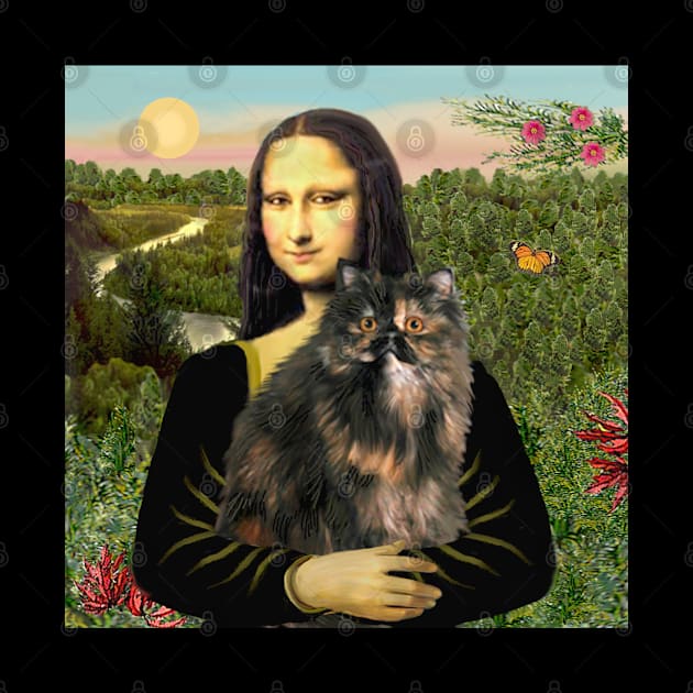 Mona Lisa and Her Calico Persian Cat by Dogs Galore and More