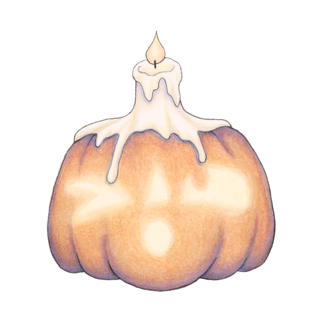 Candle Pumpkin by Marcies Art Place