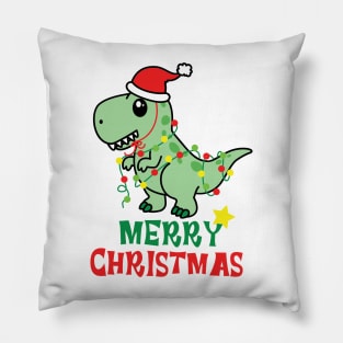 Merry Christmas TRex! Pillow