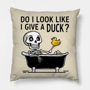 Do I Look Like I Give A Duck Carefree Attitude Pillow