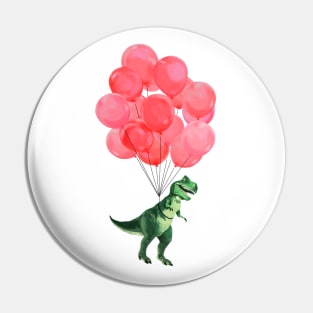 Let's Fly T-Rex Pin