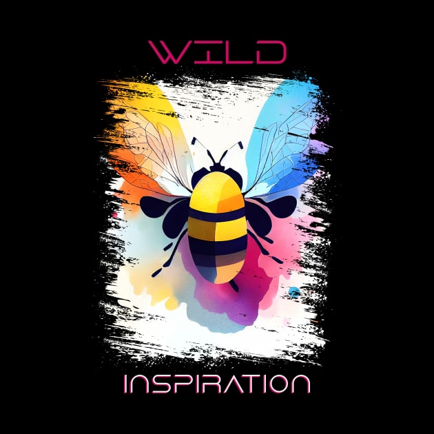 Bee Wild Nature Animal Colors Art Painting by Cubebox