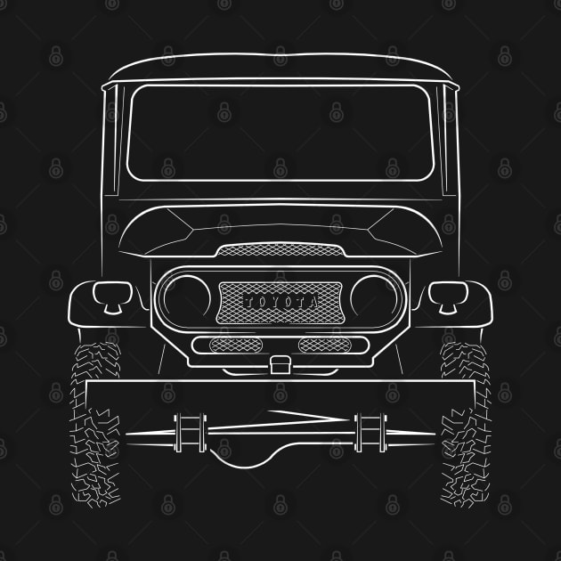 Toyota Land Cruiser FJ40 - front stencil, white by mal_photography