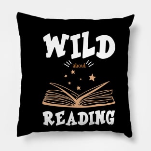 WILD ABOUT READING Librarian Book Across America bookish Pillow