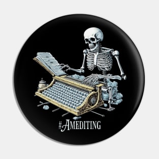 Author Editing Skeleton Pin