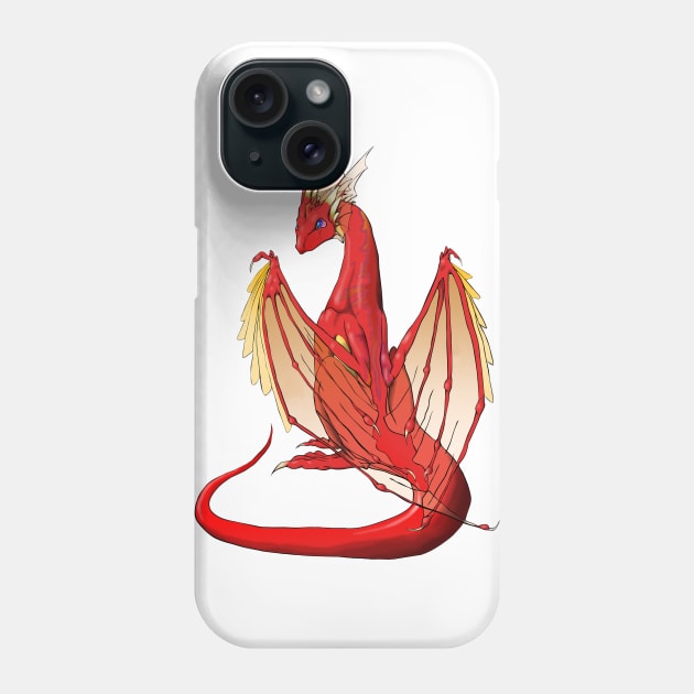 Scarlet Dragon Phone Case by josieartistry