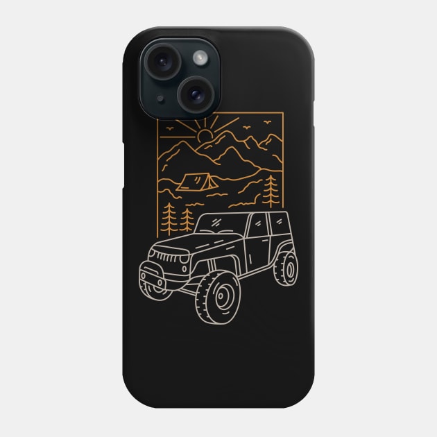 Off Roader Camp Phone Case by VEKTORKITA