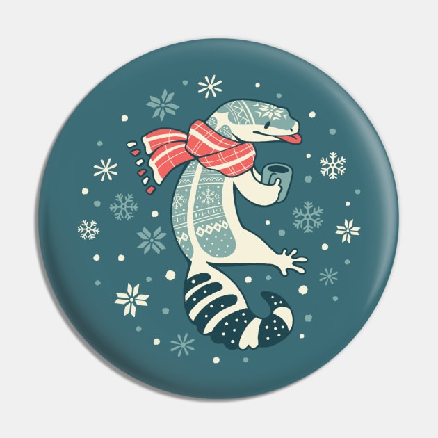 Drank-the-hot-coco-too-fast Gecko Pin by Colordrilos