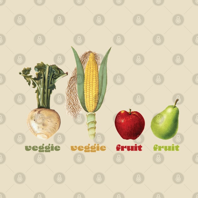 Veggie Veggie Fruit Fruit Food Rocks by FrogAndToadsWorkshop