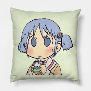 I draw that picture of mio drinking milk carton / funny nichijou face meme Pillow